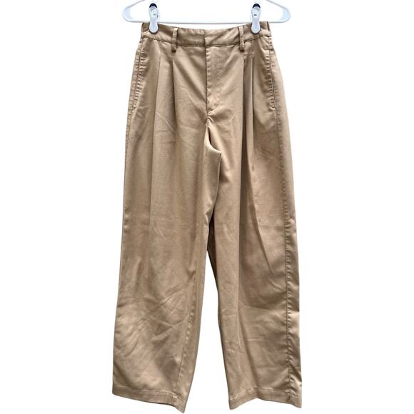 Urban Outfitters Khaki Pleated Pants Side and Back Pockets Women's Small - Picture 1 of 6